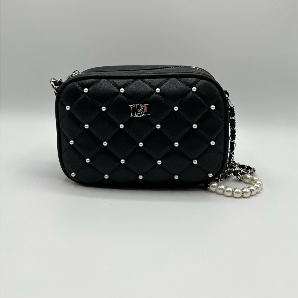 Badgley Mischka Camera Bag with Pearl Accent Chain